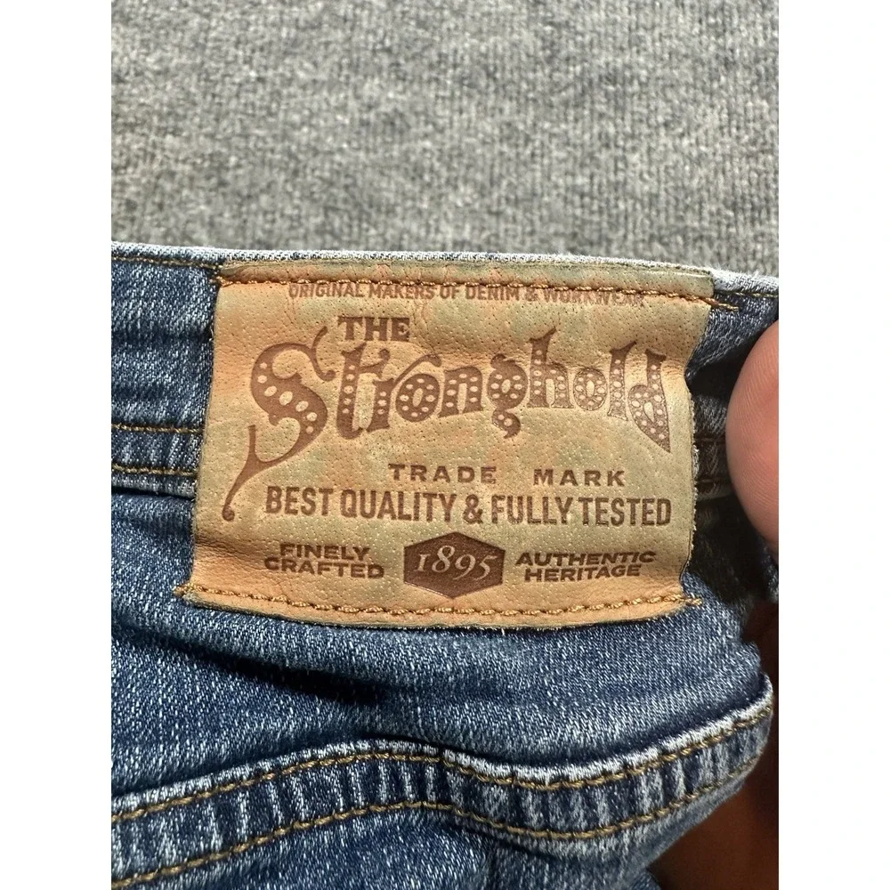 The Stronghold Los Angeles Men's Relaxed Tapered Denim Blue Jeans 30x29 Measured